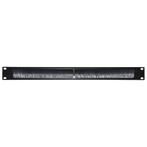 Pannello cieco 1u con spazzola per armadi rack nero link
