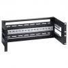 Staffa 4u per armadi 19" per installazione dispositivi su guida din rail colore nero