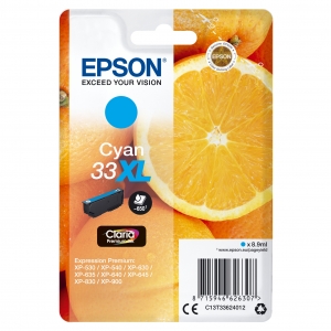 epson t3357 xl ciano arancia xp-530 xp-630 xp-635 xp-830 c13t33574010