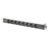 Multipresa 8p per rack 19" schuko senza interruttore dn-95401