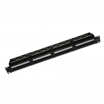 Patch panel 24 porte rj45 utp cat.5e rack 19" colore nero link