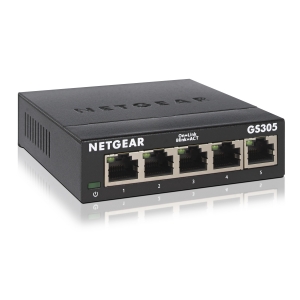 Hub switch 5 porte gigabit netgear gs305-300pes case metallico