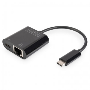 Adattatore usb-tipo-c / rete gigabit + porta pd per alimentazione