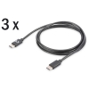 Confezione 3 cavo usb 2.0 tipo-c a micro usb b m/m 1.0 mt 3a nero