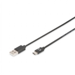 Cavo usb 2.0 tipo-c - a 1,80 mt, 3a, 480mb colore nero