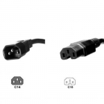 Cavo alimentazione connettori c14 maschio c15 femmina mt 1,80