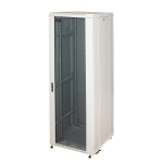 Armadio rack 19" per reti 37u (a)1770, (l)600, (p)600 colore grigio porta vetro