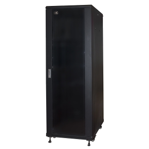 Armadio rack 19" per reti 37u (a)1770, (l)600, (p)600 colore nero porta vetro