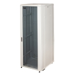 Armadio rack 19" per reti 37u (a)1770, (l)600, (p)800 colore grigio porta vetro