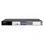 Switch di rete 16 porte gigabit poe 250 watt + 2 porte sfp e una porta console rj45 layer 2
