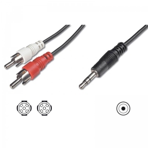 Cavo audio stereo 3,5mm to 2*rca maschio 10mt