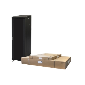 Armadio rack 42u 2055x600x600 hxlxp nero link da assemblare