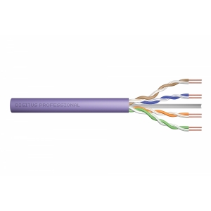 Cavo installazione cat 6 u-utp 250 mhz awg 23/1 dca (lszh-1) matassa 305 mt digitus