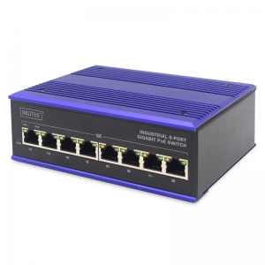 Switch industriale 8 porte fast ethernet 10/100 din rail
