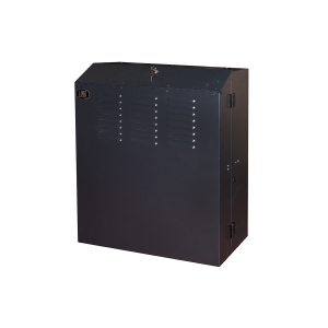 Armadio rack 19" da muro verticale 5u misure mm 650x730x248 colore nero per server profondi fino a 58 cm, con montanti regolabili