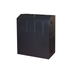 Armadio rack 19" da muro verticale 5u misure mm 650x730x248 colore nero per server profondi fino a 58 cm, con montanti regolabili