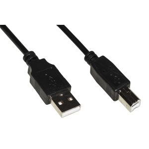 Cavo usb 2.0 connettori a-b in rame mt. 3 colore nero