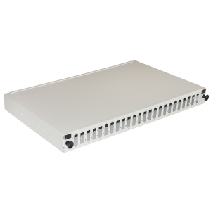 Pannello fibra ottica 19" con 24 porte sc duplex profondita' 250 mm grigio con accessori
