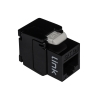 Presa rete keystone jack rj45 categoria 5e utp tooless colore nero 180 contatti dorati 50 micron