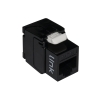 Presa rete keystone jack rj45 categoria 6a utp tooless colore nero 180 contatti dorati 50 micron