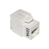 Presa rete keystone jack rj45 categoria 6a utp tooless colore bianco 180 contatti dorati 50 micron