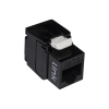 Presa rete keystone jack rj45 categoria 6 utp tooless colore nero 180 contatti dorati 50 micron