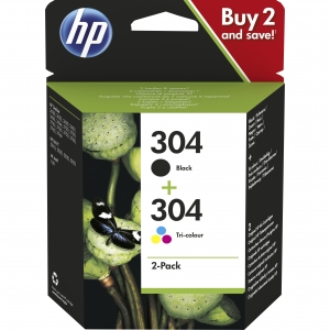 Cart hp 304 combo pack nera + colore