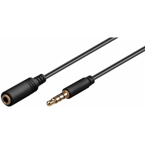 Cavo audio prolunga jack 3,5 m/f 1mt per cuffie/mic su smartph.