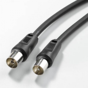 Cavo antenna tv maschio/femmina 2,50mt nero