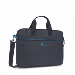 Borsa per notebook 14" colore nero rivacase bordino azzurro