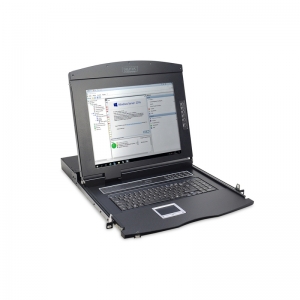 Console tft 17" per rack 19" 1 porta kvm e touchpad tastiera italiana digitus