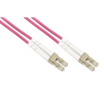Cavo fibra ottica 50mt connettori lc-lc 50/125m om4 multimode