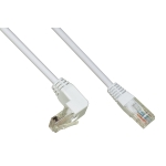 Cavo rete utp cat. 5e non schermato mt. 5 colore bianco 1 connettore 90