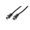 Cavo antenna tv maschio/femmina spina presa iec 75 ohm - 2 mt nero