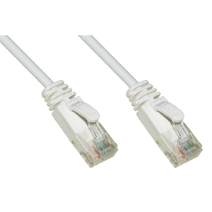 Cavo rete categoria 6 non schermato utp colore bianco halogenfree mt 2 slim