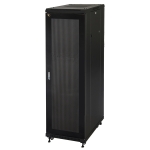 Armadio rack 19" 42u (a)2055, (l)600, (p)800 colore nero porta traforata