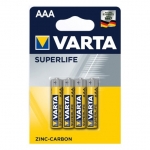 Batteria mini stilo aaa zinco-carbone lr6 blister 4 pz. varta