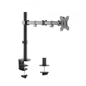 Braccio supporto da tavolo con morsa a due snodi per video 13-32" fino a 8 kg