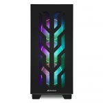 Sharkoon case atx 2xusb 3.0, 1x type-c, 2xvetro temperato, 8 slot espansione, 4xargb fan, argb controller