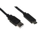 Cavo usb 2.0 "a" maschio usbc  mt 0,3 colore nero
