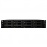 Synology nas rack 12bay 2.5"/3.5" ssd/hdd sata, intel xeon d-1521 4core 2.4ghz, 8gb udimm ddr4 ecc (up to 64gb), 4xgigabit, 2xusb 3.0, 2xexpansion port, 2x8-lane, synology hybrid raid 0,1,5,6,10 (shr)