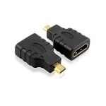 Adattatore spina hdmi micro (tipo d) a presa hdmi (19pin) dorato