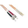 Cavo fibra ottica lc a st multimode duplex om2 50/125 mt.50