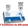 1conf. da 200pz - taglia s - guanti in nitrile uso medico senza polvere