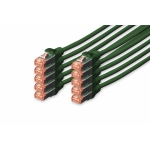 Confezione 10 cavi cat 6 schermati s/ftp mt 0,25 colore verde digitus