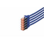 Confezione 5 cavi cat 6 schermati s/ftp mt 10 colore blu digitus
