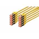 Confezione 10 cavi cat 6 schermati s/ftp mt 0,25 colore giallo digitus