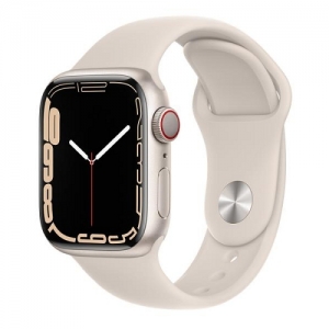 Apple watch series 7 gps + cellular 41mm starlight aluminium case with starlight sport band - regula