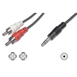 Cavo audio stereo 1*jack 3,5" 2*rca maschio/maschio 209mt