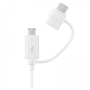 Samsung cavo ep-dg930 combo (type-c & micro usb) white